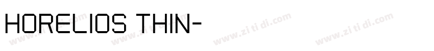 Horelios Thin字体转换
